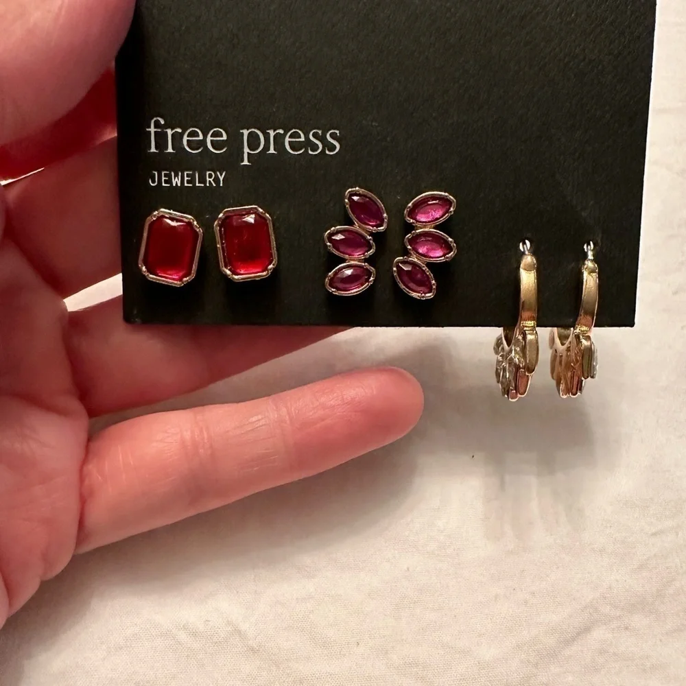 🎉3 pair of Nickel Free Earrings from Free Press